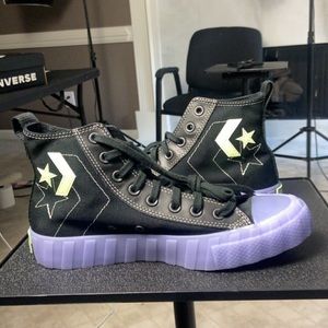 Brand New Midnight Black Hightop Converse
